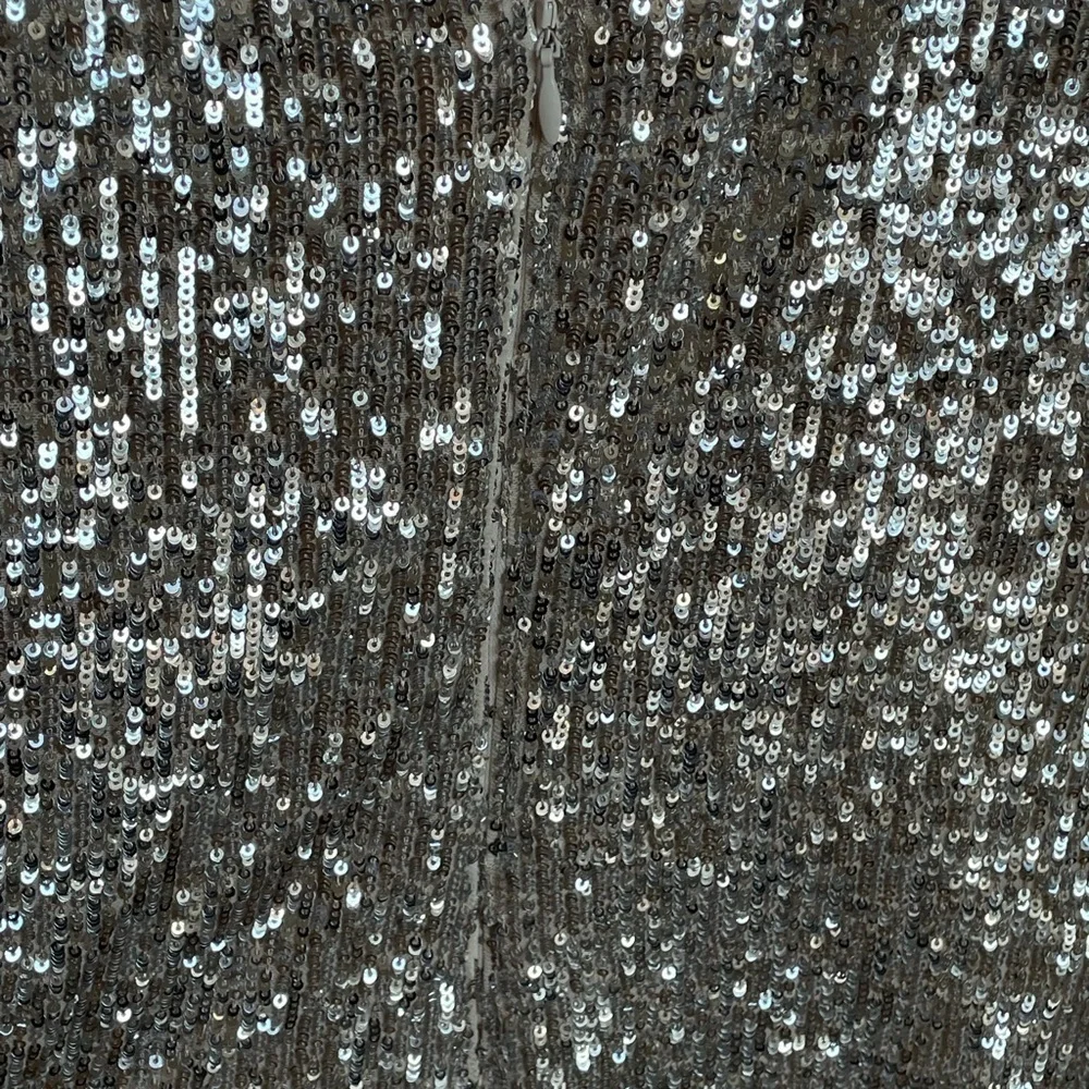 Aqua sequin long sleeve dress Sz. 4 - Picture 6 of 15